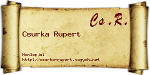 Csurka Rupert névjegykártya